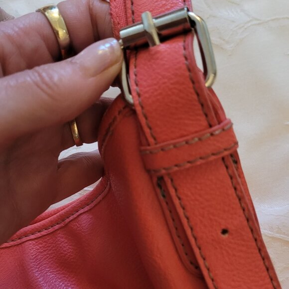 Nine West Red Faux Leather Messenger Crossbody Bag - Picture 6 of 6